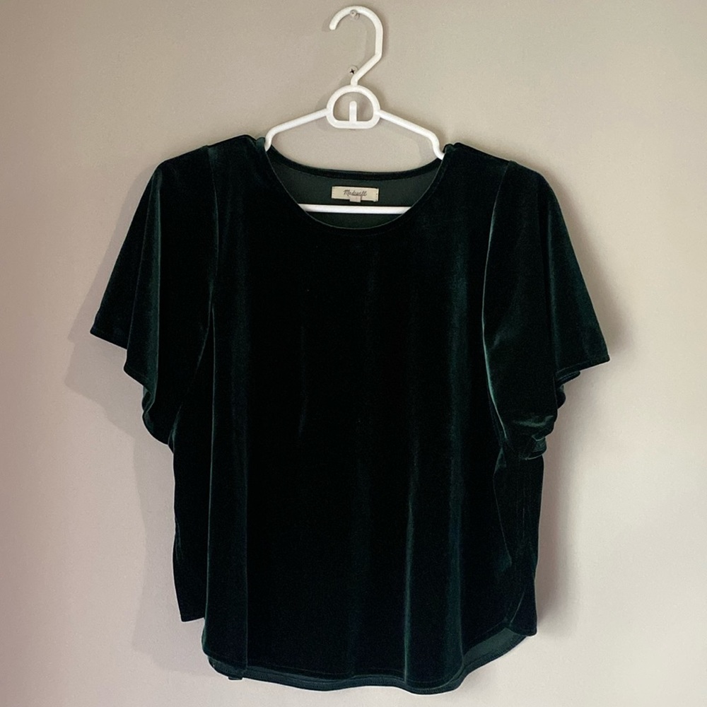 Madewell velvet blouse